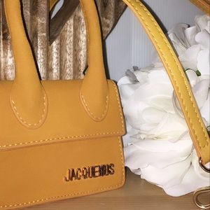 mini mustard faux suede JACQUEMUS